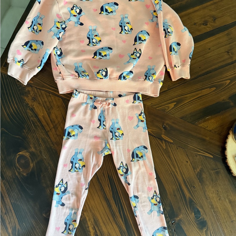 Zara Pink Bluey Sweat suit